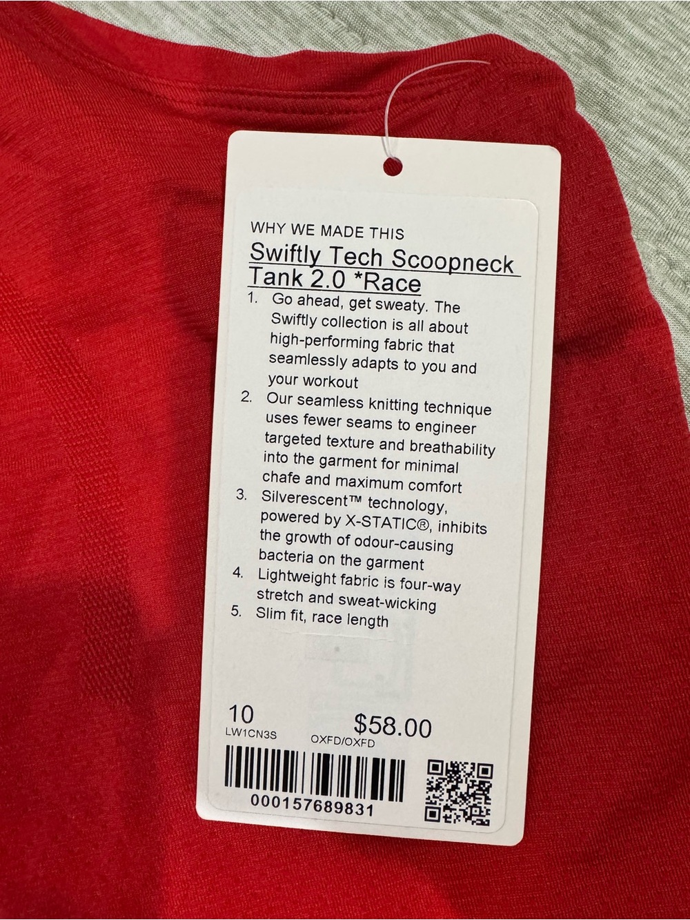 lululemon swiftly tech Red Tank Top Racerback - Picture 2 of 2